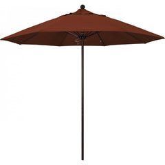 California Umbrella - Patio Umbrellas; Umbrella Diameter (Inch): 108 ; Height (Feet): 8.583 ; Fabric Color: Terracotta ; Base Included: No ; Frame Material: Aluminum ; Frame Color: Bronze - Exact Tooling