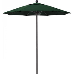 California Umbrella - Patio Umbrellas; Umbrella Diameter (Inch): 90 ; Height (Feet): 8.000 ; Fabric Color: Hunter Green ; Base Included: No ; Frame Material: Aluminum ; Frame Color: Bronze - Exact Tooling