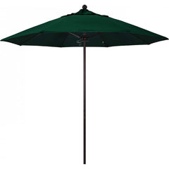 California Umbrella - Patio Umbrellas; Umbrella Diameter (Inch): 108 ; Height (Feet): 8.583 ; Fabric Color: Hunter Green ; Base Included: No ; Frame Material: Aluminum ; Frame Color: Bronze - Exact Tooling