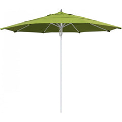 California Umbrella - Patio Umbrellas; Umbrella Diameter (Inch): 132 ; Height (Feet): 8.666 ; Fabric Color: Macaw ; Base Included: No ; Frame Material: Aluminum ; Frame Color: Silver - Exact Tooling