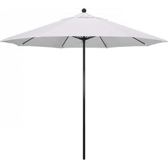 California Umbrella - Patio Umbrellas; Umbrella Diameter (Inch): 108 ; Height (Feet): 8.750 ; Fabric Color: Natural ; Base Included: No ; Frame Material: Fiberglass-reinforced Nylon ; Frame Color: Black - Exact Tooling