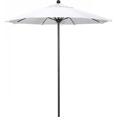California Umbrella - Patio Umbrellas; Umbrella Diameter (Inch): 90 ; Height (Feet): 8.000 ; Fabric Color: White ; Base Included: No ; Frame Material: Aluminum ; Frame Color: Bronze - Exact Tooling