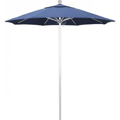 California Umbrella - Patio Umbrellas; Umbrella Diameter (Inch): 90 ; Height (Feet): 8.000 ; Fabric Color: Frost Blue ; Base Included: No ; Frame Material: Aluminum ; Frame Color: Silver - Exact Tooling