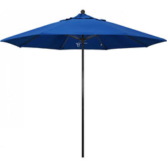 California Umbrella - Patio Umbrellas; Umbrella Diameter (Inch): 108 ; Height (Feet): 8.750 ; Fabric Color: Pacific Blue ; Base Included: No ; Frame Material: Fiberglass-reinforced Nylon ; Frame Color: Black - Exact Tooling
