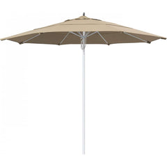 California Umbrella - Patio Umbrellas; Umbrella Diameter (Inch): 132 ; Height (Feet): 8.666 ; Fabric Color: Antique Beige ; Base Included: No ; Frame Material: Aluminum ; Frame Color: Silver - Exact Tooling
