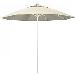 California Umbrella - Patio Umbrellas; Umbrella Diameter (Inch): 108 ; Height (Feet): 8.583 ; Fabric Color: Antique Beige ; Base Included: No ; Frame Material: Aluminum ; Frame Color: White - Exact Tooling