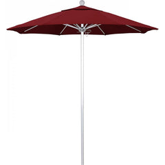 California Umbrella - Patio Umbrellas; Umbrella Diameter (Inch): 90 ; Height (Feet): 8.000 ; Fabric Color: Red ; Base Included: No ; Frame Material: Aluminum ; Frame Color: Silver - Exact Tooling