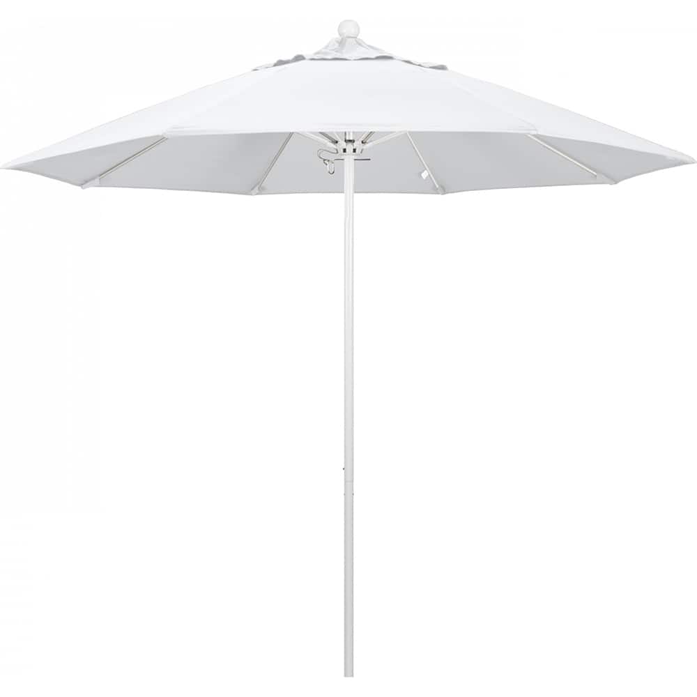 California Umbrella - Patio Umbrellas; Umbrella Diameter (Inch): 108 ; Height (Feet): 8.583 ; Fabric Color: White ; Base Included: No ; Frame Material: Aluminum ; Frame Color: White - Exact Tooling