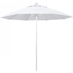 California Umbrella - Patio Umbrellas; Umbrella Diameter (Inch): 108 ; Height (Feet): 8.583 ; Fabric Color: White ; Base Included: No ; Frame Material: Aluminum ; Frame Color: White - Exact Tooling