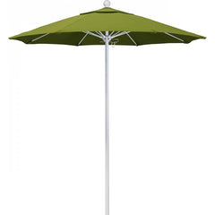 California Umbrella - Patio Umbrellas; Umbrella Diameter (Inch): 90 ; Height (Feet): 8.000 ; Fabric Color: Kiwi ; Base Included: No ; Frame Material: Aluminum ; Frame Color: White - Exact Tooling