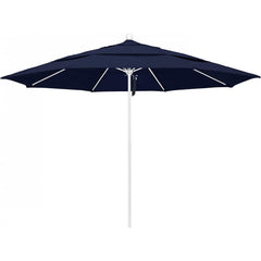 California Umbrella - Patio Umbrellas; Umbrella Diameter (Inch): 132 ; Height (Feet): 8.916 ; Fabric Color: Navy Blue ; Base Included: No ; Frame Material: Aluminum ; Frame Color: White - Exact Tooling