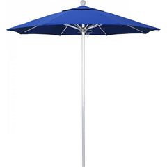 California Umbrella - Patio Umbrellas; Umbrella Diameter (Inch): 90 ; Height (Feet): 8.000 ; Fabric Color: Royal Blue ; Base Included: No ; Frame Material: Aluminum ; Frame Color: Silver - Exact Tooling