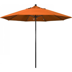California Umbrella - Patio Umbrellas; Umbrella Diameter (Inch): 108 ; Height (Feet): 8.750 ; Fabric Color: Tuscan ; Base Included: No ; Frame Material: Fiberglass-reinforced Nylon ; Frame Color: Black - Exact Tooling