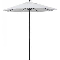 California Umbrella - Patio Umbrellas; Umbrella Diameter (Inch): 90 ; Height (Feet): 7.750 ; Fabric Color: Natural ; Base Included: No ; Frame Material: Fiberglass-reinforced Nylon ; Frame Color: Black - Exact Tooling