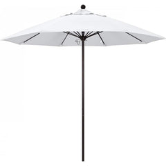 California Umbrella - Patio Umbrellas; Umbrella Diameter (Inch): 108 ; Height (Feet): 8.583 ; Fabric Color: White ; Base Included: No ; Frame Material: Aluminum ; Frame Color: Bronze - Exact Tooling