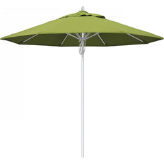California Umbrella - Patio Umbrellas; Umbrella Diameter (Inch): 108 ; Height (Feet): 8.666 ; Fabric Color: Macaw ; Base Included: No ; Frame Material: Aluminum ; Frame Color: Silver - Exact Tooling