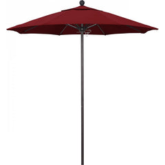 California Umbrella - Patio Umbrellas; Umbrella Diameter (Inch): 90 ; Height (Feet): 8.000 ; Fabric Color: Red ; Base Included: No ; Frame Material: Aluminum ; Frame Color: Bronze - Exact Tooling