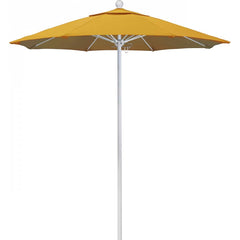 California Umbrella - Patio Umbrellas; Umbrella Diameter (Inch): 90 ; Height (Feet): 8.000 ; Fabric Color: Lemon ; Base Included: No ; Frame Material: Aluminum ; Frame Color: White - Exact Tooling