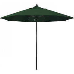 California Umbrella - Patio Umbrellas; Umbrella Diameter (Inch): 108 ; Height (Feet): 8.750 ; Fabric Color: Hunter Green ; Base Included: No ; Frame Material: Fiberglass-reinforced Nylon ; Frame Color: Black - Exact Tooling