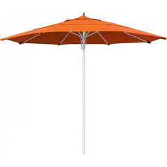 California Umbrella - Patio Umbrellas; Umbrella Diameter (Inch): 132 ; Height (Feet): 8.666 ; Fabric Color: Tuscan ; Base Included: No ; Frame Material: Aluminum ; Frame Color: Silver - Exact Tooling