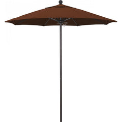 California Umbrella - Patio Umbrellas; Umbrella Diameter (Inch): 90 ; Height (Feet): 8.000 ; Fabric Color: Terracotta ; Base Included: No ; Frame Material: Aluminum ; Frame Color: Bronze - Exact Tooling