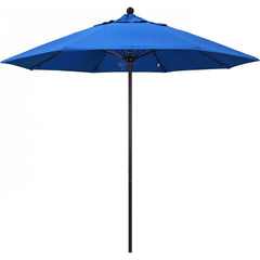 California Umbrella - Patio Umbrellas; Umbrella Diameter (Inch): 108 ; Height (Feet): 8.583 ; Fabric Color: Royal Blue ; Base Included: No ; Frame Material: Aluminum ; Frame Color: Bronze - Exact Tooling