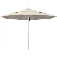 California Umbrella - Patio Umbrellas; Umbrella Diameter (Inch): 132 ; Height (Feet): 8.916 ; Fabric Color: Beige ; Base Included: No ; Frame Material: Aluminum ; Frame Color: Silver - Exact Tooling