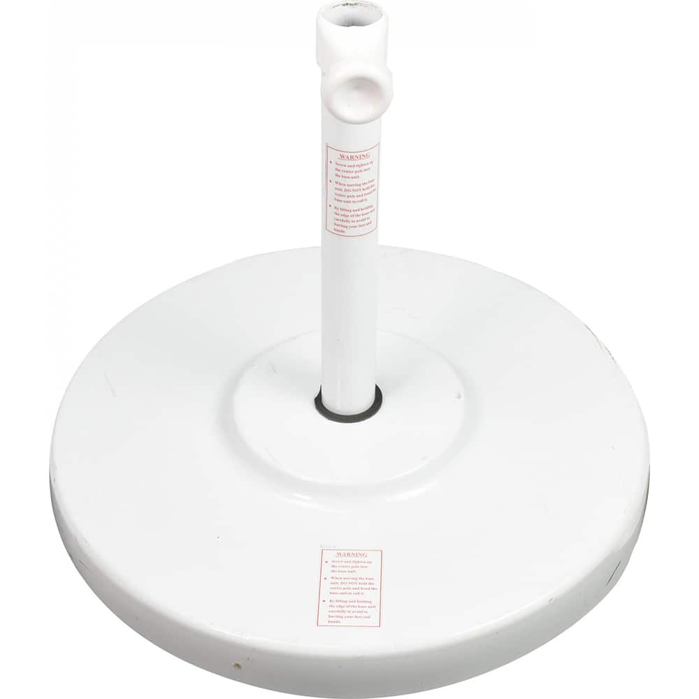 California Umbrella - Patio Furniture Parts & Accessories; Type: Umbrella Base ; Material: Steel/Polycarbonate ; Color/Finish: White - Exact Tooling
