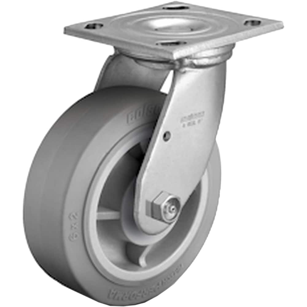 Linco - Standard Casters; Mount: Top Plate ; Style: Swivel ; Wheel Diameter: 6 (Inch); Wheel Width: 2 (Inch); Overall Height (Inch): 7-1/2 ; Load Capacity (Lb.): 600.000 - Exact Tooling