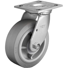 Linco - Standard Casters; Mount: Top Plate ; Style: Swivel ; Wheel Diameter: 6 (Inch); Wheel Width: 2 (Inch); Overall Height (Inch): 7-1/2 ; Load Capacity (Lb.): 600.000 - Exact Tooling