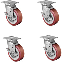 Linco - Standard Casters; Mount: Top Plate ; Style: Swivel ; Wheel Diameter: 6 (Inch); Wheel Width: 2 (Inch); Overall Height (Inch): 7-1/2 ; Load Capacity (Lb.): 3600.000 - Exact Tooling