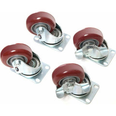 Linco - Standard Casters; Mount: Top Plate ; Style: Swivel ; Wheel Diameter: 3 (Inch); Wheel Width: 1-1/4 (Inch); Overall Height (Inch): 4-1/8 ; Load Capacity (Lb.): 800.000 - Exact Tooling