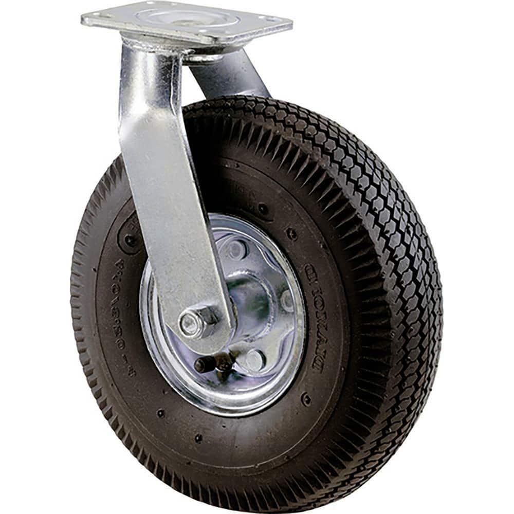 Linco - Standard Casters; Mount: Top Plate ; Style: Swivel ; Wheel Diameter: 10 (Inch); Wheel Width: 3-1/2 (Inch); Overall Height (Inch): 11-1/2 ; Load Capacity (Lb.): 300.000 - Exact Tooling