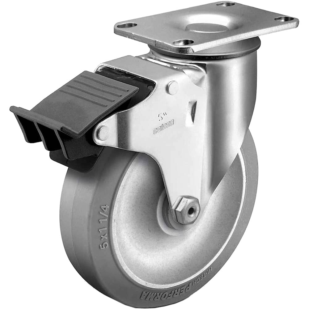 Linco - Standard Casters; Mount: Top Plate ; Style: Swivel ; Wheel Diameter: 3-1/2 (Inch); Wheel Width: 1-1/4 (Inch); Overall Height (Inch): 4-11/16 ; Load Capacity (Lb.): 250.000 - Exact Tooling