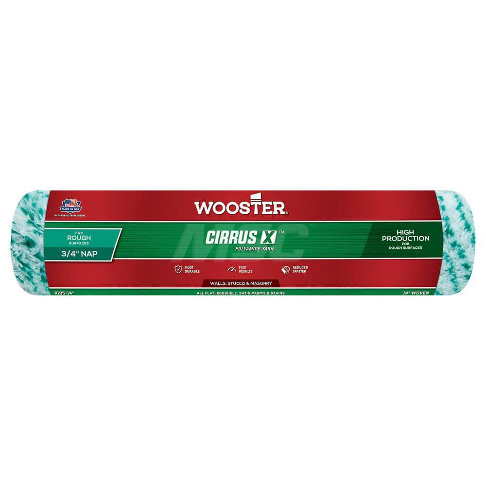 Wooster Brush - Paint Roller Covers; Type: Roller Cover ; Nap Size (Inch): 3/4 ; Nap Size (Decimal Inch): 0.7500 ; Width (Inch): 14 ; Texture: Rough ; Material: Polyamide Yarn - Exact Tooling