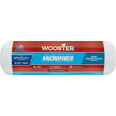 Wooster Brush - Paint Roller Covers; Type: Roller Cover ; Nap Size (Inch): 9/16 ; Nap Size (Decimal Inch): 0.5625 ; Width (Inch): 9 ; Texture: Semi-Rough ; Material: Microfiber - Exact Tooling