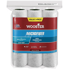 Wooster Brush - Paint Roller Covers; Type: Roller Cover ; Nap Size (Inch): 3/8 ; Nap Size (Decimal Inch): 0.3750 ; Width (Inch): 9 ; Texture: Semi-Smooth ; Material: Microfiber - Exact Tooling