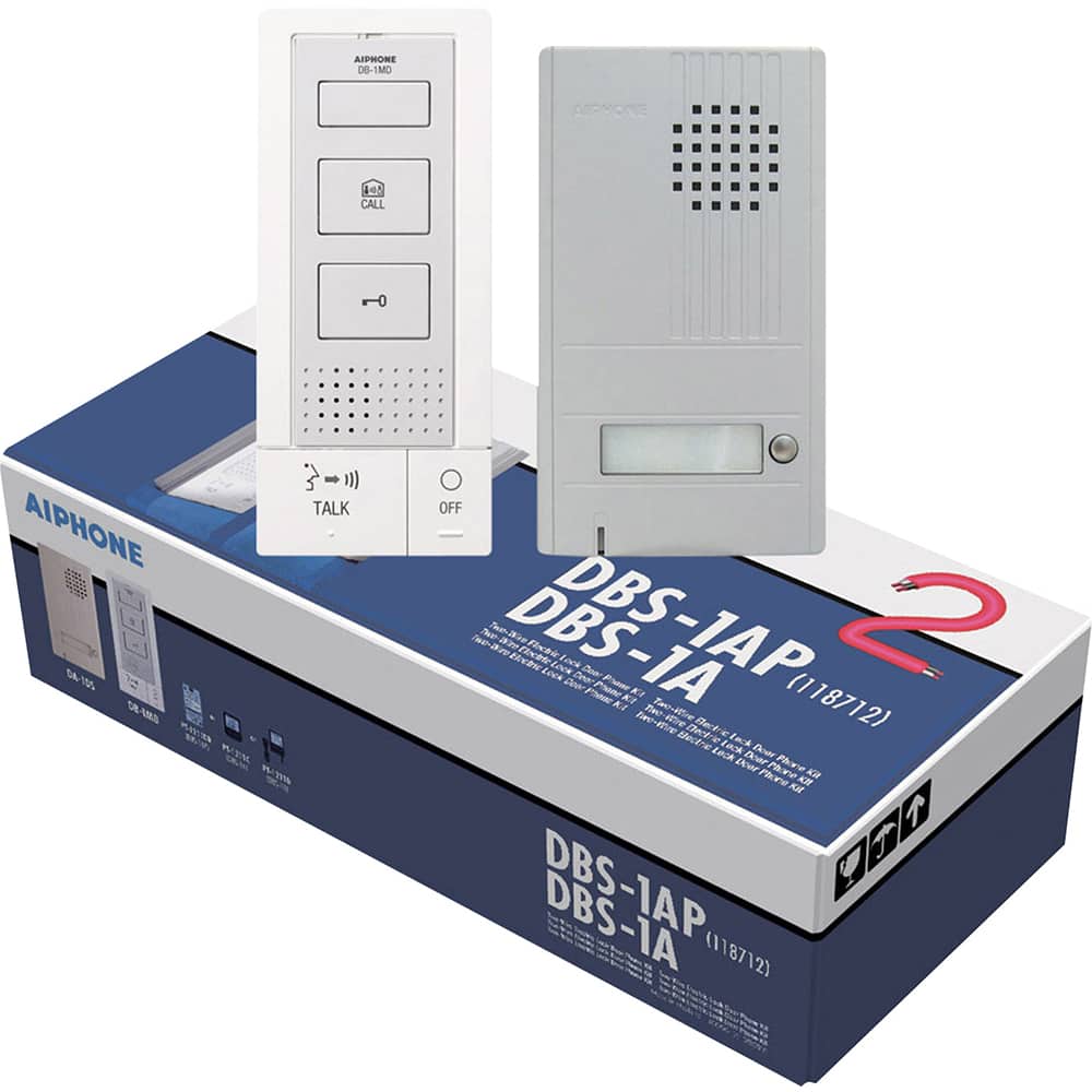 Aiphone - Intercoms & Call Boxes; Intercom Type: Audio Master Kit ; Connection Type: Corded ; Number of Channels: 1 ; Number of Stations: 1 ; Height (Decimal Inch): 3.250000 ; Width (Decimal Inch): 5.2500 - Exact Tooling