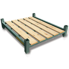 Steel King - Storage Racks; Type: Portable Rack w/Wood Deck Base ; Width (Inch): 48 ; Height (Inch): 6 ; Depth (Inch): 48 ; Number of Bays: 0 ; Color: Vista Green - Exact Tooling
