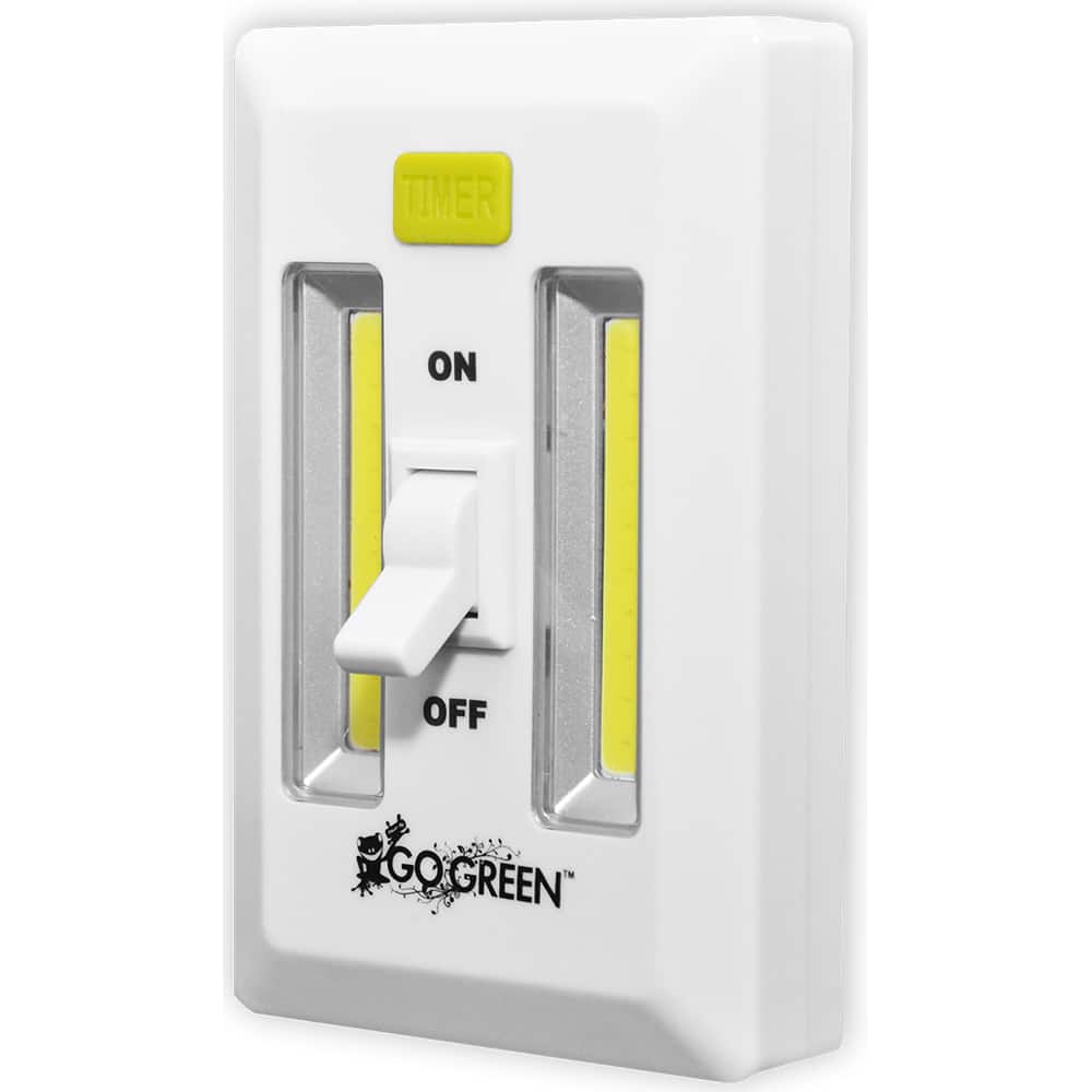 GoGreen Power - Flashlights; Type: Industrial/Tactical ; Bulb Type: LED ; Battery Size: AAA ; Rechargeable: Disposable ; Body Color: White ; Complete Light Output (Lumens): 200 - Exact Tooling