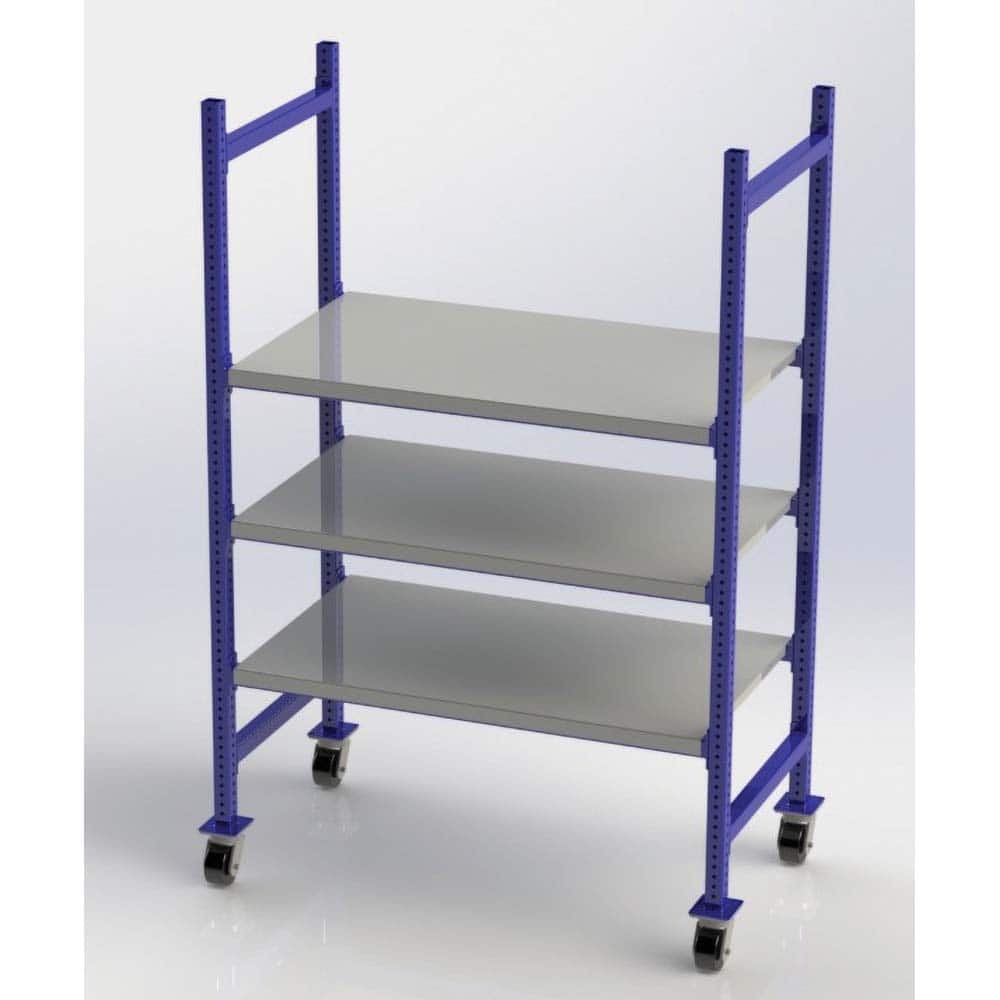 UNEX Manufacturing - Steel Shelving Type: Mobile Pick Tray Rack Starter or Add-On: Starter Unit - Exact Tooling