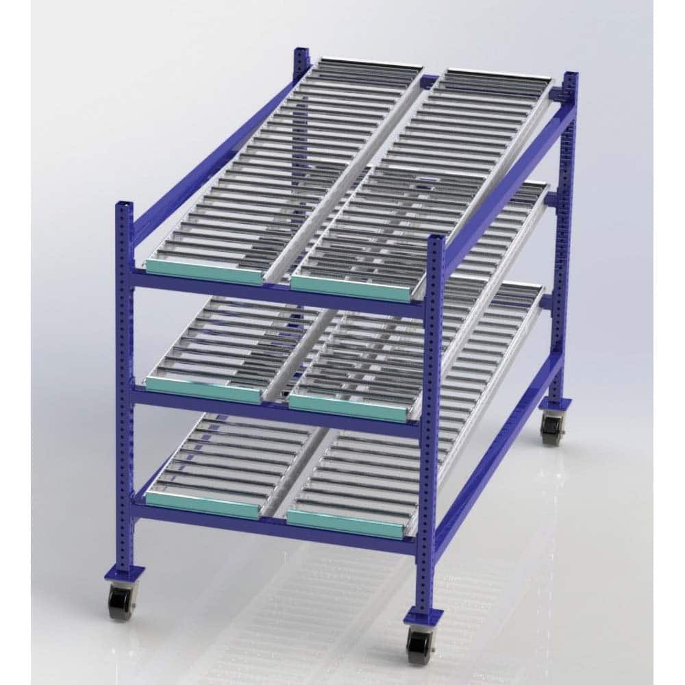 UNEX Manufacturing - Steel Shelving Type: Mobile Gravity Rack Starter or Add-On: Starter Unit - Exact Tooling