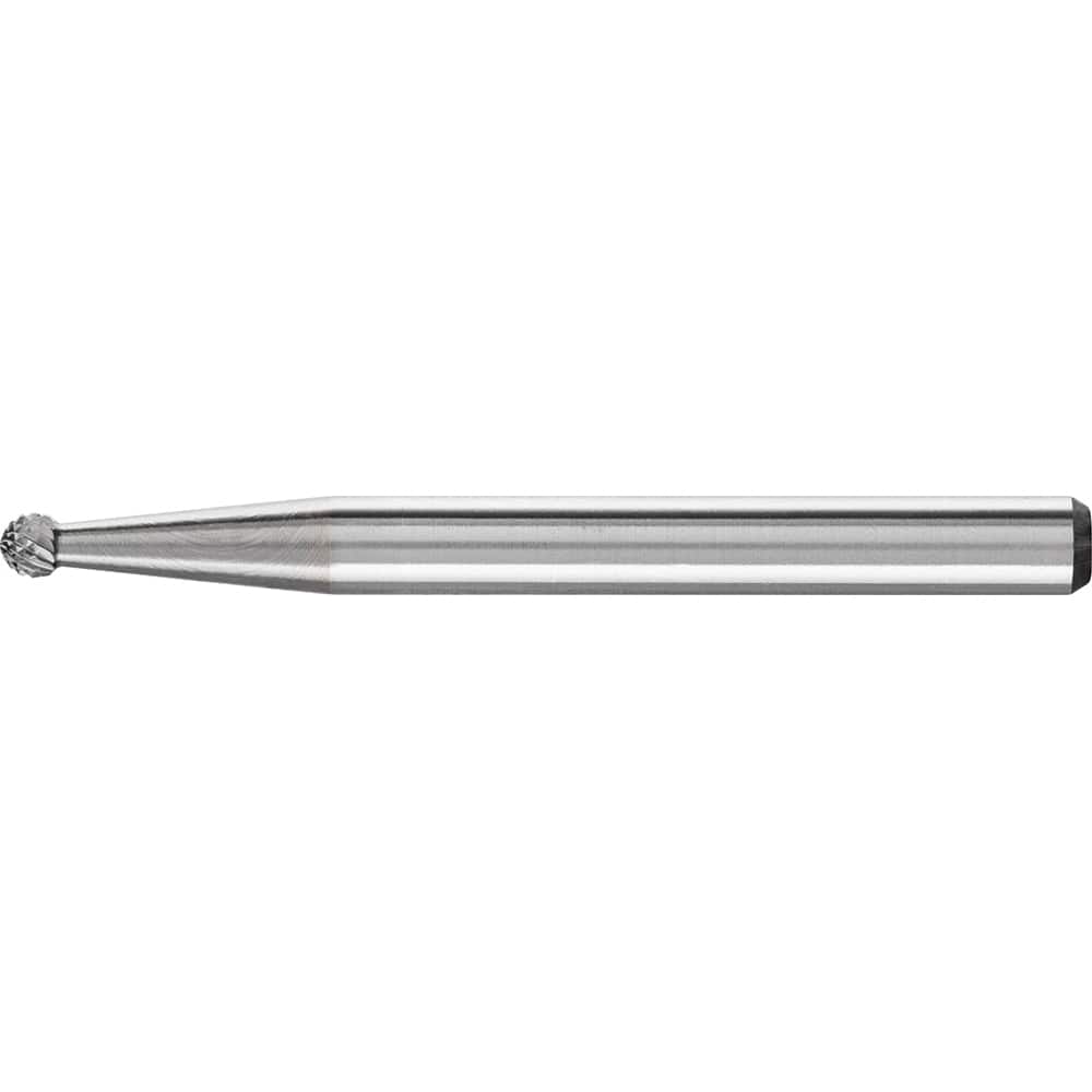 PFERD - SD-41, 3/32" Cut Diam, 1/8" Shank Diam, Carbide Diamond Pattern Ball Burr - Exact Tooling