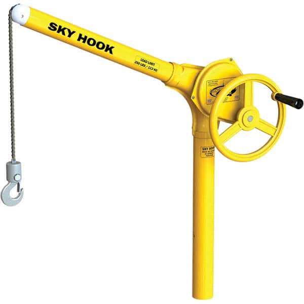 Sky Hook - 250 Lb Steel Lifting Hook Crane - Exact Tooling