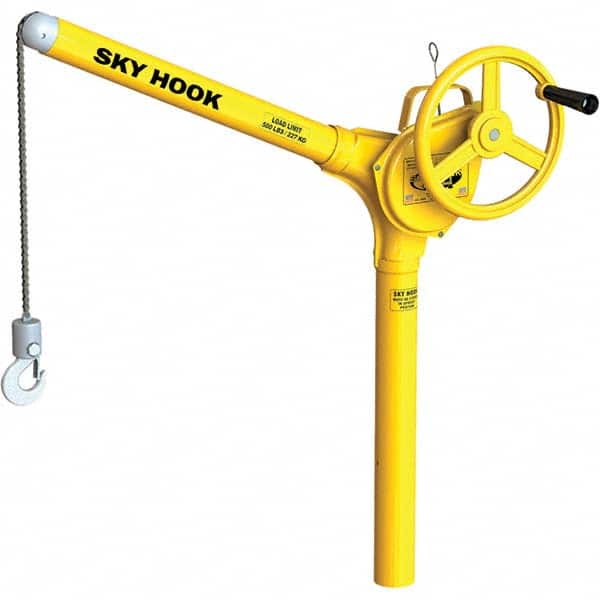Sky Hook - 500 Lb Steel Lifting Hook Crane - Exact Tooling