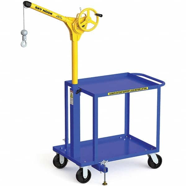 Sky Hook - 500 Lb Steel Lifting Hook Crane - Exact Tooling