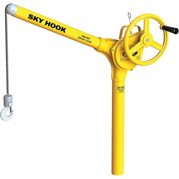 Sky Hook - 250 Lb Steel Lifting Hook Crane - Exact Tooling