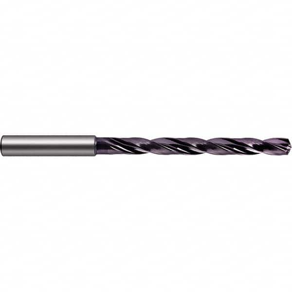 Guhring - 3.3mm 140° Spiral Flute Solid Carbide Taper Length Drill Bit - Exact Tooling