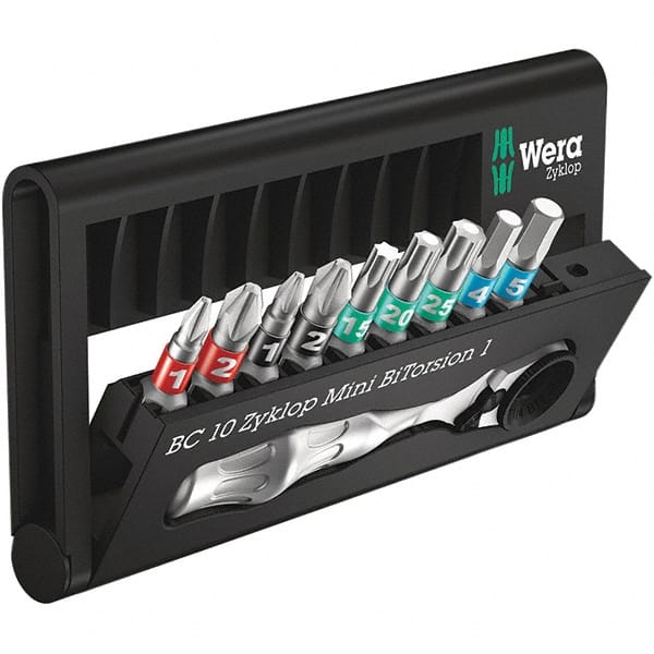 Wera - Screwdriver Bit Sets Type: Insert Bit Set Drive Size: 1/4 (Inch) - Exact Tooling