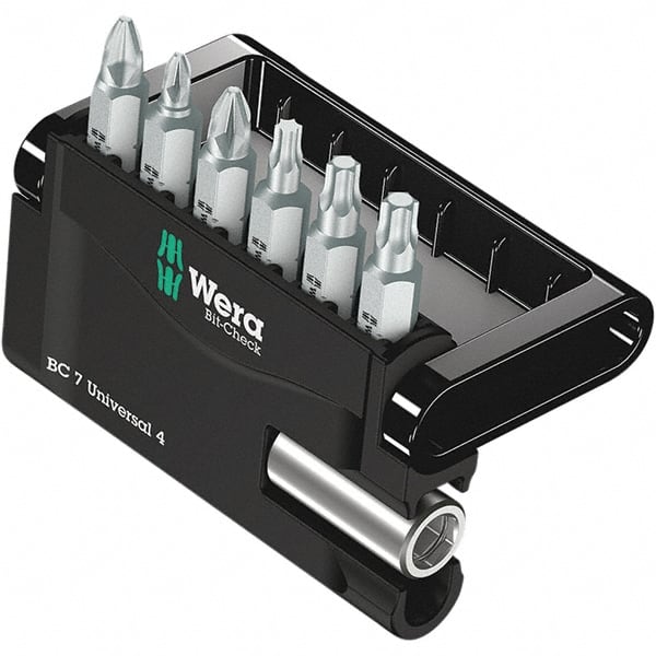Wera - Screwdriver Bit Sets Type: Insert Bit Set Drive Size: 1/4 (Inch) - Exact Tooling